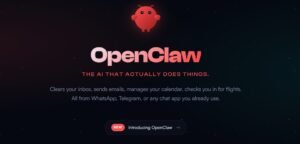 Screenshot of the OpenClaw website